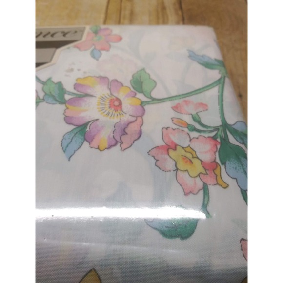 Vtg Performance Springs Full Sheet set NO Iron Pink Flowers Bedding New (hb) - Picture 6 of 6